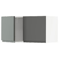 METOD Wall cabinet with 2 doors, white/Voxtorp dark grey, 80x40 cm