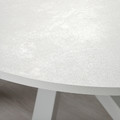 MARIEDAMM Table, white/stone effect white, 180x100 cm