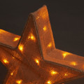 Christmas 3D LED Decoration 3 Stars, outdoor, mains, jute