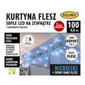 Christmas Curtain Lights In-/Outdoor 100 LED 4.8m, icicles, blue/cool white