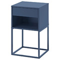 VIKHAMMER Bedside table, blue, 40x39 cm