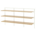 BOAXEL Shelving unit, white/oak, 187x40x101 cm