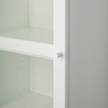 BILLY / OXBERG Bookcase w height extension ut/drs, white/glass, 40x42x237 cm