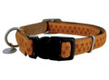 Zolux Adjustable Dog Collar Mac Leather 25mm, yellow