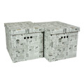 Storage Box Newspaper XL 2pcs, white