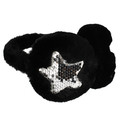 Plush Earmuffs Star, black