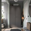 PAX / FORSAND Wardrobe combination, dark grey/dark grey, 100x60x201 cm