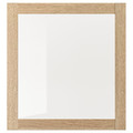 SINDVIK Glass door, white stained oak effect, clear glass, 60x64 cm