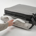 JÄRPÖN/DUVHOLMEN Seat/back cushion, outdoor, anthracite, 116x45 cm