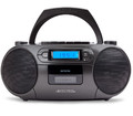 AIWA Radio, CD & Casette Player with USB & Bluetooth Boombox BBTC-550BK