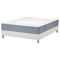 LYNGÖR Divan bed, Vågstranda medium firm/light blue white, 180x200cm