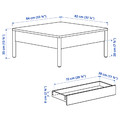 TONSTAD Coffee table, oak veneer, 84x82 cm
