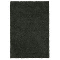 VINDEBÄK Rug, high pile, dark green, 133x195 cm