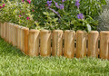 Wooden Garden Edging 100 x 15 cm, green