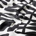 MAJSMOTT Duvet cover and 2 pillowcases, off-white/black, 200x200/50x60 cm