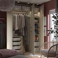 PAX / FORSAND Wardrobe combination, grey-beige/grey-beige, 150x60x236 cm