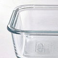 IKEA 365+ Food container, square, glass, 15x15 cm