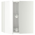 METOD Corner wall cabinet with carousel, white, Ringhult white, 68x80 cm