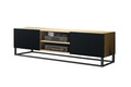 TV Cabinet Loftia Mini, metal base, artisan/matt black