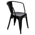 Metal Chair Paris Arms, black