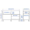 BESTÅ Storage combination w doors/drawers, white, Smeviken/Kabbarp white, 120x42x74 cm