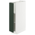 METOD Base cabinet with shelves, white/Havstorp deep green, 20x60 cm