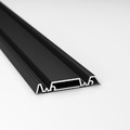 SKYTTA Rail for sliding door frame, black 2 tracks