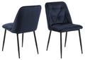 Chair Brooke, velvet, standard, dark blue