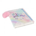 Plush Notebook Diary A5 64 Pages Unicorn