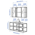 ENHET Bathroom, white, 140x43x65 cm