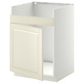 METOD Base cab f HAVSEN single bowl sink, white/Bodbyn off-white, 60x60 cm