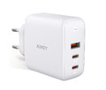 Aukey Charger 1xUSB-A 2xUSB-C 3A 90W EU Plug, white