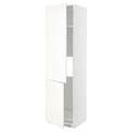 METOD High cab f fridge/freezer w 2 doors, white/Vallstena white, 60x60x220 cm