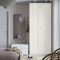 PAX / GRIMO Wardrobe combination, white/white, 100x60x236 cm