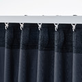 SANELA Curtains, 1 pair, dark blue, 140x300 cm