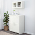 BRIMNES Cabinet with doors, white, 78x95 cm