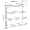 BROR Wall shelf combination, black, 88x30x90 cm