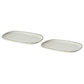 GLADELIG Plate, grey, 20x13 cm, 2 pack