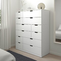 NORDLI Chest of 12 drawers, white, 120x145 cm