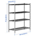 OMAR 2 shelf sections, 60x25x77 cm