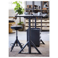 IDÅSEN Desk sit/stand, black/dark grey, 160x80 cm