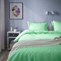 ÄNGSLILJA Duvet cover and 2 pillowcases, light green, 200x200/50x60 cm