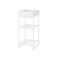 JOSTEIN Shelving unit, in/outdoor/wire white, 41x40x90 cm