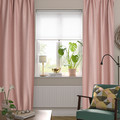 VILBORG Room darkening curtains, 1 pair, pink, 145x300 cm