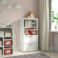 SMÅSTAD / PLATSA Bookcase, white with frame/with 2 drawers, 60x42x123 cm