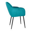 Upholstered Chair Emilia Velvet, bottle green/black