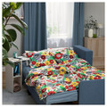 BRUKSVARA Duvet cover and 2 pillowcases, multicolour/floral pattern, 200x200/50x60 cm