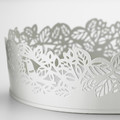 SAMVERKA Candle dish, white, 15x35 cm