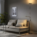 ISJAKT LED floor uplighter/reading lamp, dimmable/nickel-plated, 180 cm