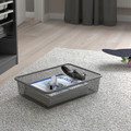 TROFAST Storage combination w boxes/trays, grey grey/dark grey, 34x44x56 cm